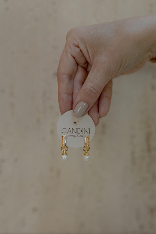 Brinco Argola Cravejada Dourado