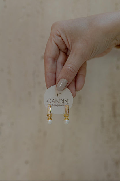 Brinco Argola Cravejada Dourado