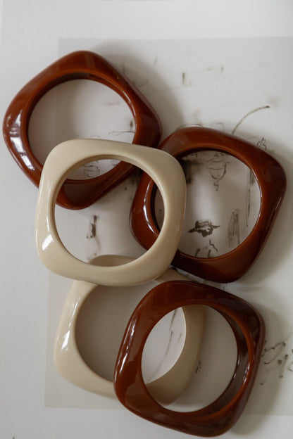 Bracelete Acrílico Marfim