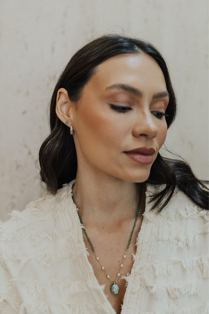 Brinco Meia Argola Rainbow Dourado