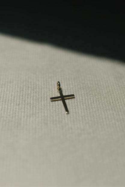 Pingente Crucifixo Liso Dourado