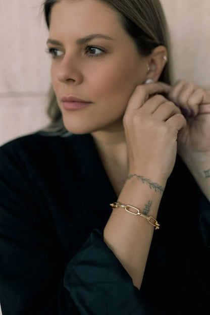 Pulseira de Elos Dourado