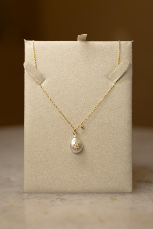 Colar Madrepérola Sun Prata 925 Dourado