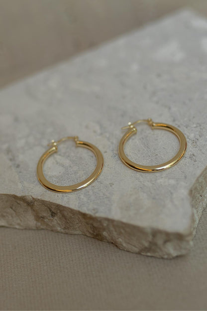 Brinco Argola Tubo Dourado