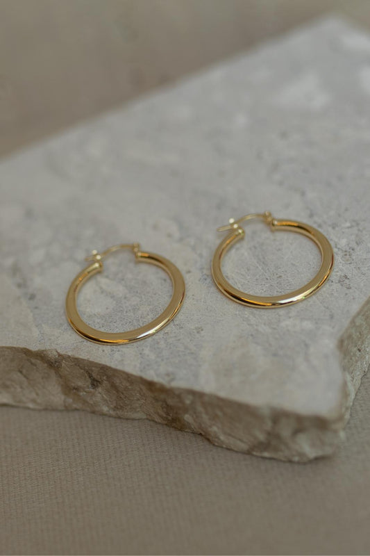 Brinco Argola Tubo Dourado