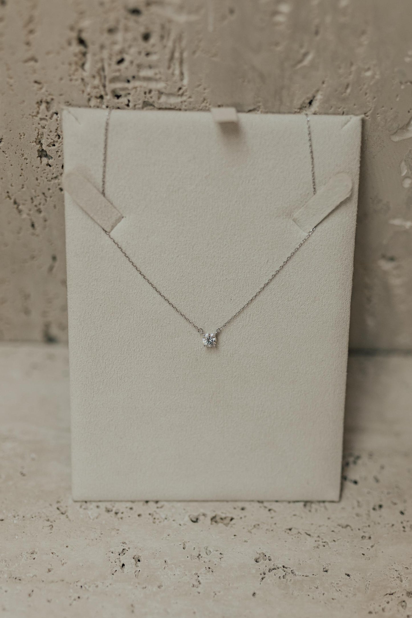 Colar Ponto de Luz Moissanite Luxo 0,5CT