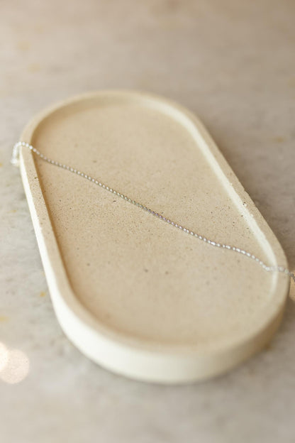 Pulseira Minimalista De Bolinhas Ródio Branco