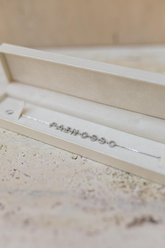 Pulseira Pai Nosso Prata 925 Ródio Branco