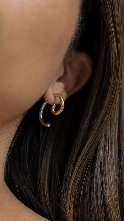 Brinco Espiral Ródio Branco