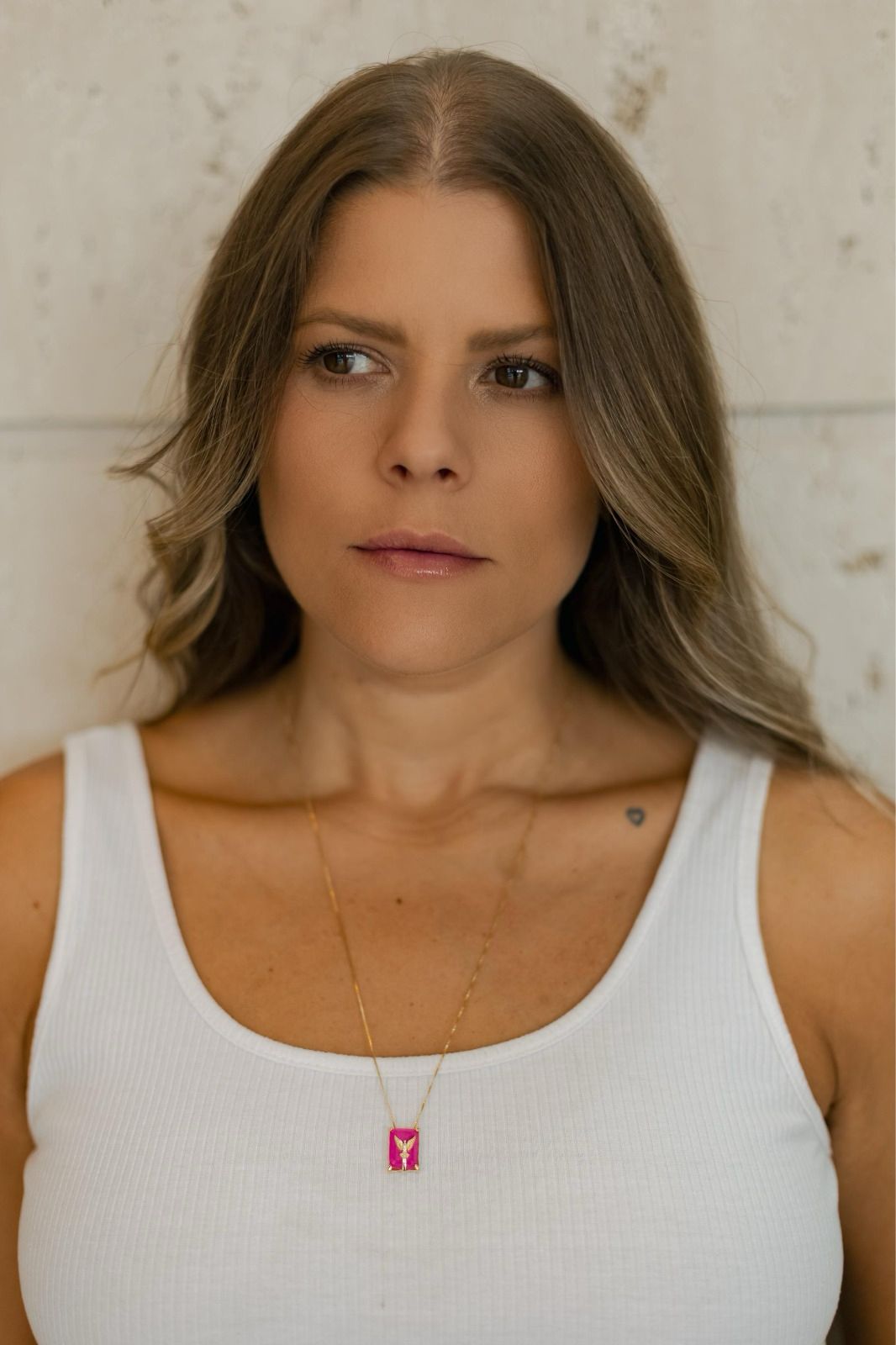 Colar Escapulário Pedras Fusion Dourado