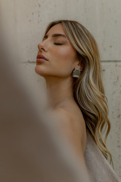 Brinco Design Ródio Branco