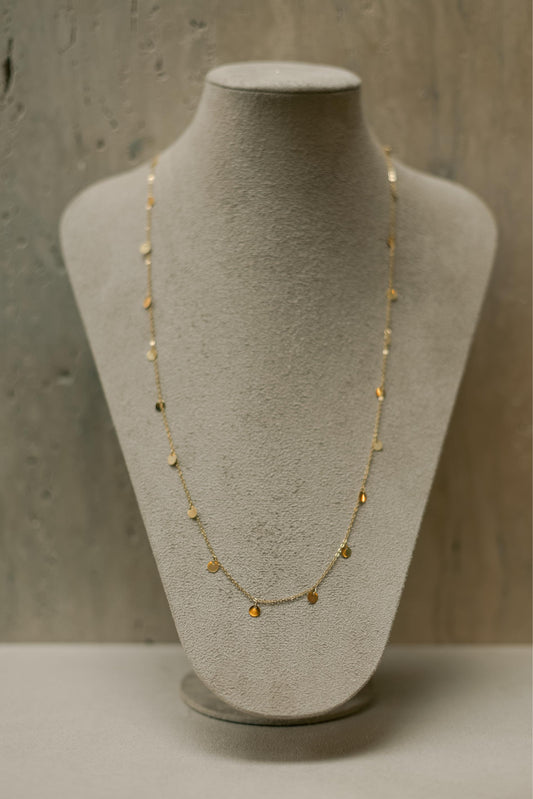 Colar Longo com Medalhas Dourado