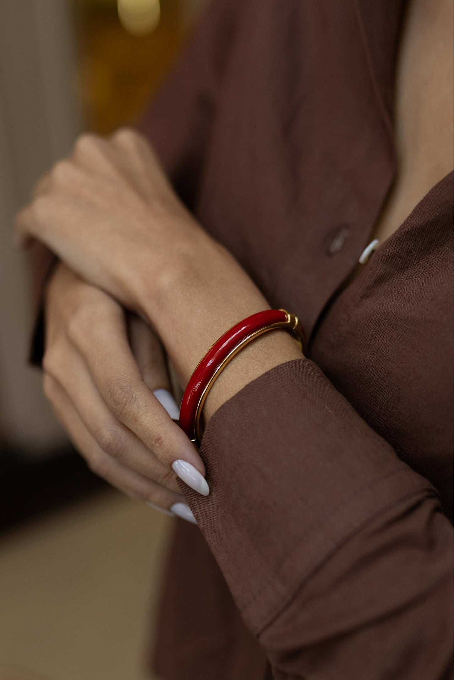 Bracelete Vermelho Dourado