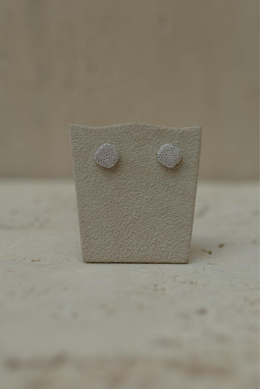 Brinco Orgânico Cravejado Ródio Branco GG