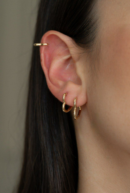 Brinco Argola Coração G Dourado