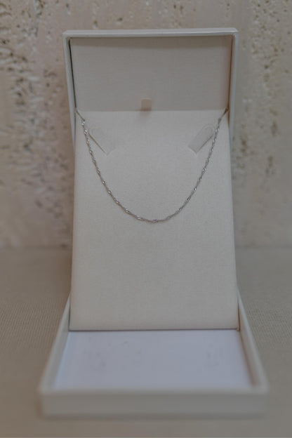 Colar Choker Singapura Ródio Branco