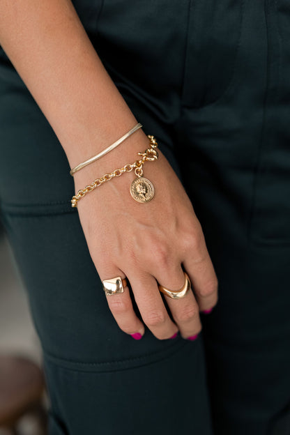 Pulseira Snake 3mm Dourado