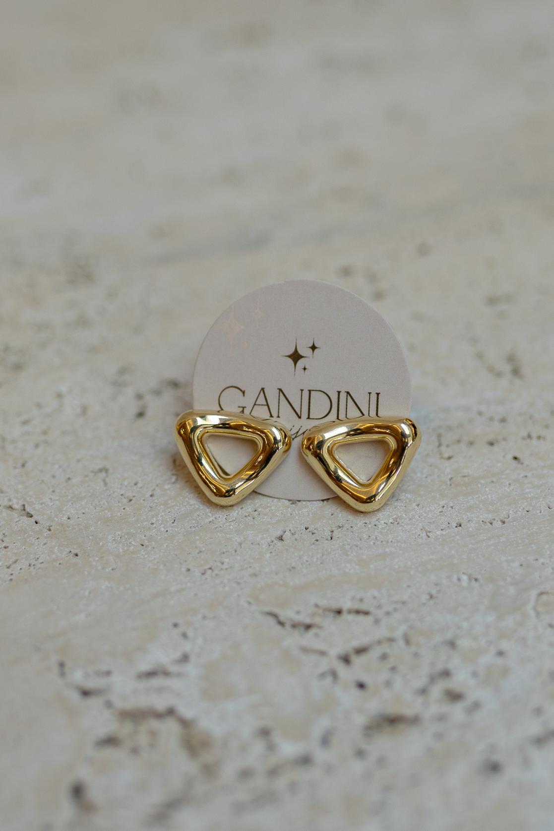 Brinco Triangle Dourado