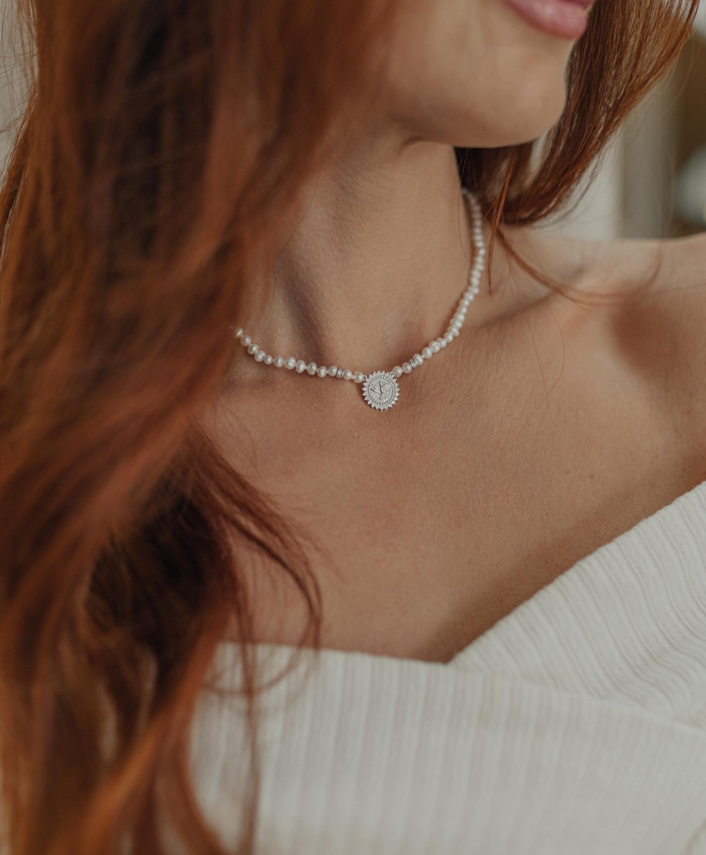 Colar Pérola de Água Doce Espírito Santo Prata 925 Ródio Branco