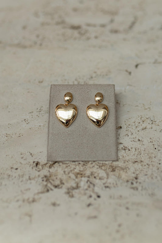 Brinco Coração Bold Dourado