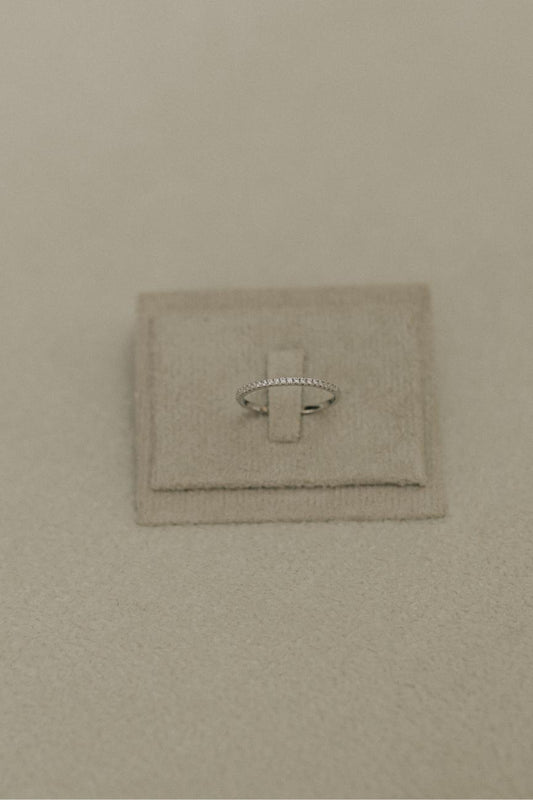 Anel Aparador Meia Aliança Prata 925