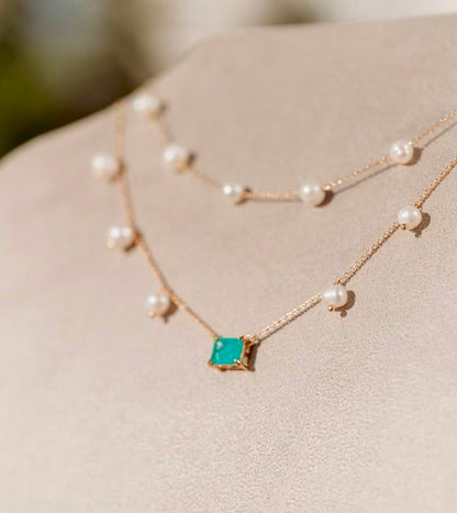 Colar Choker Pérola Água Doce Dourado