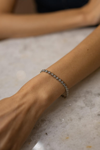 Pulseira Riviera Confete Cristal Ródio Branco