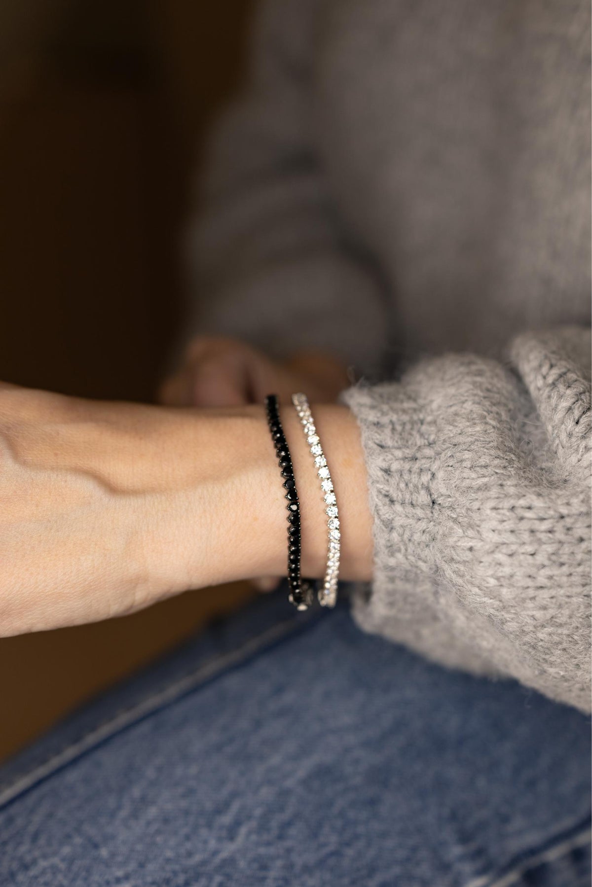 Pulseira Riviera Ônix Ródio Negro