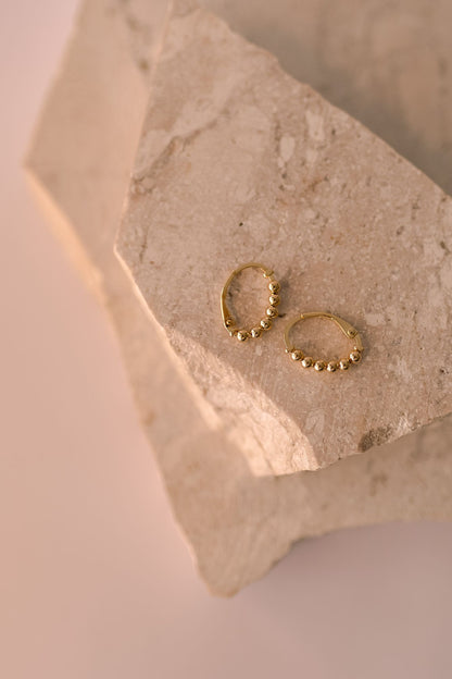 Brinco Argola de Bolinhas Dourado