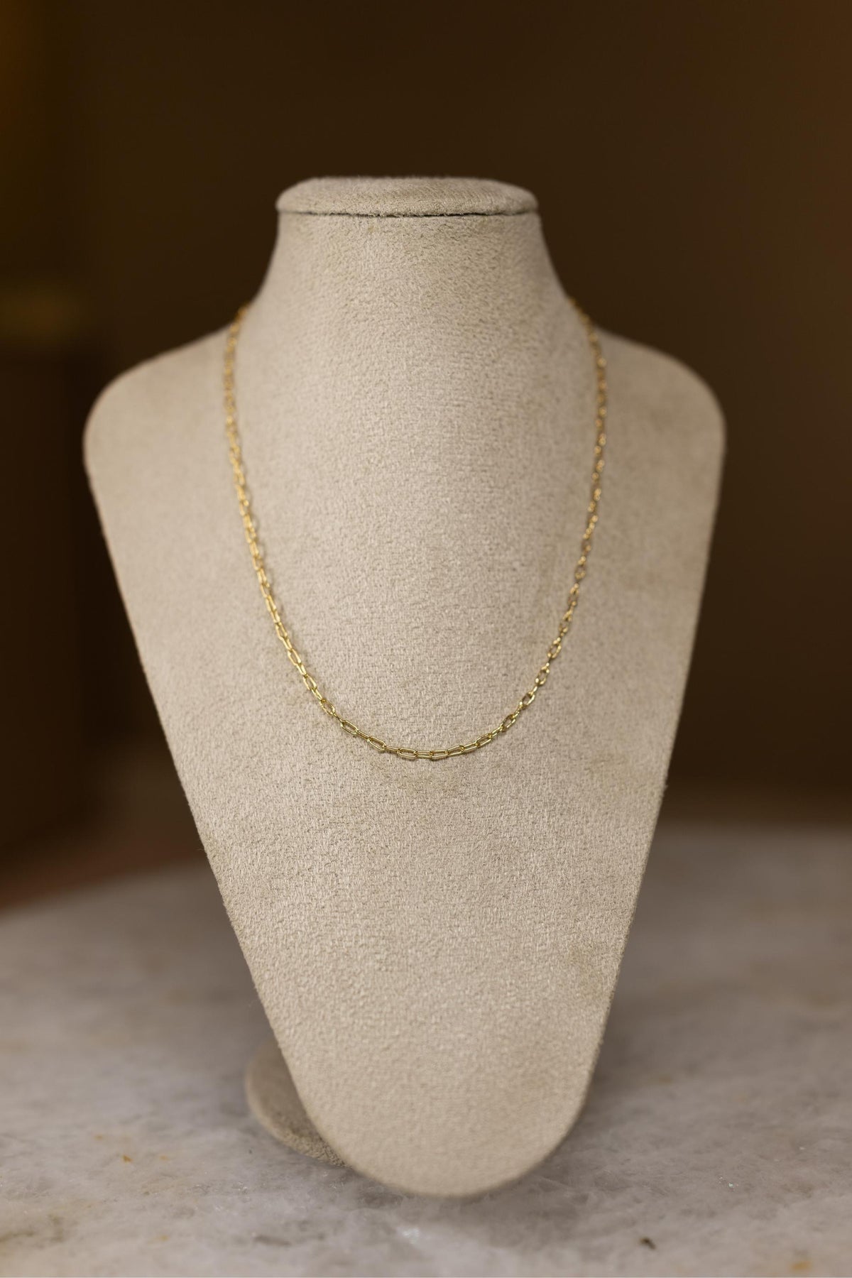 Colar Elos 2mm Dourado
