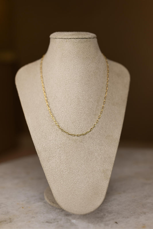 Colar Elos 2mm Dourado