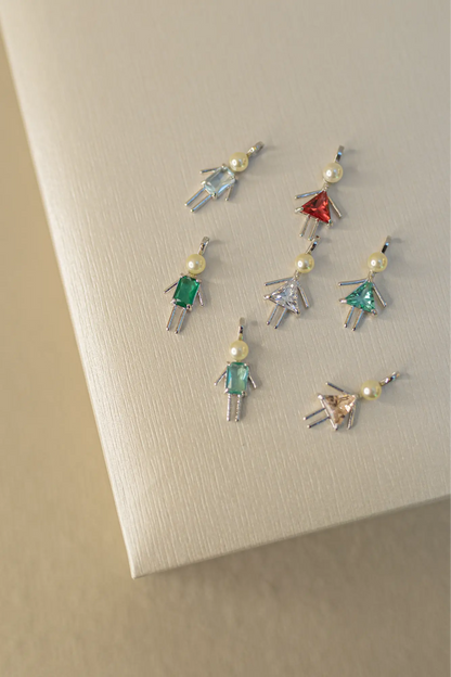 Colar Filhos com Pérolas Ródio Branco