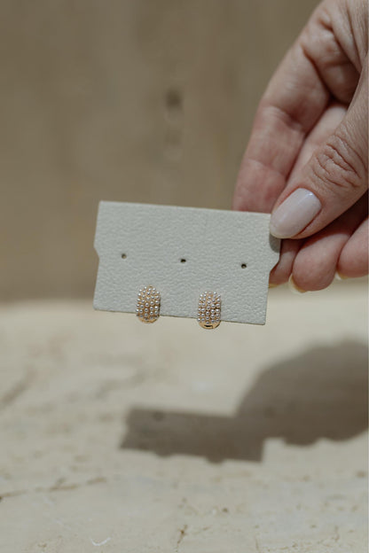 Brinco Argola Micropérolas Dourado