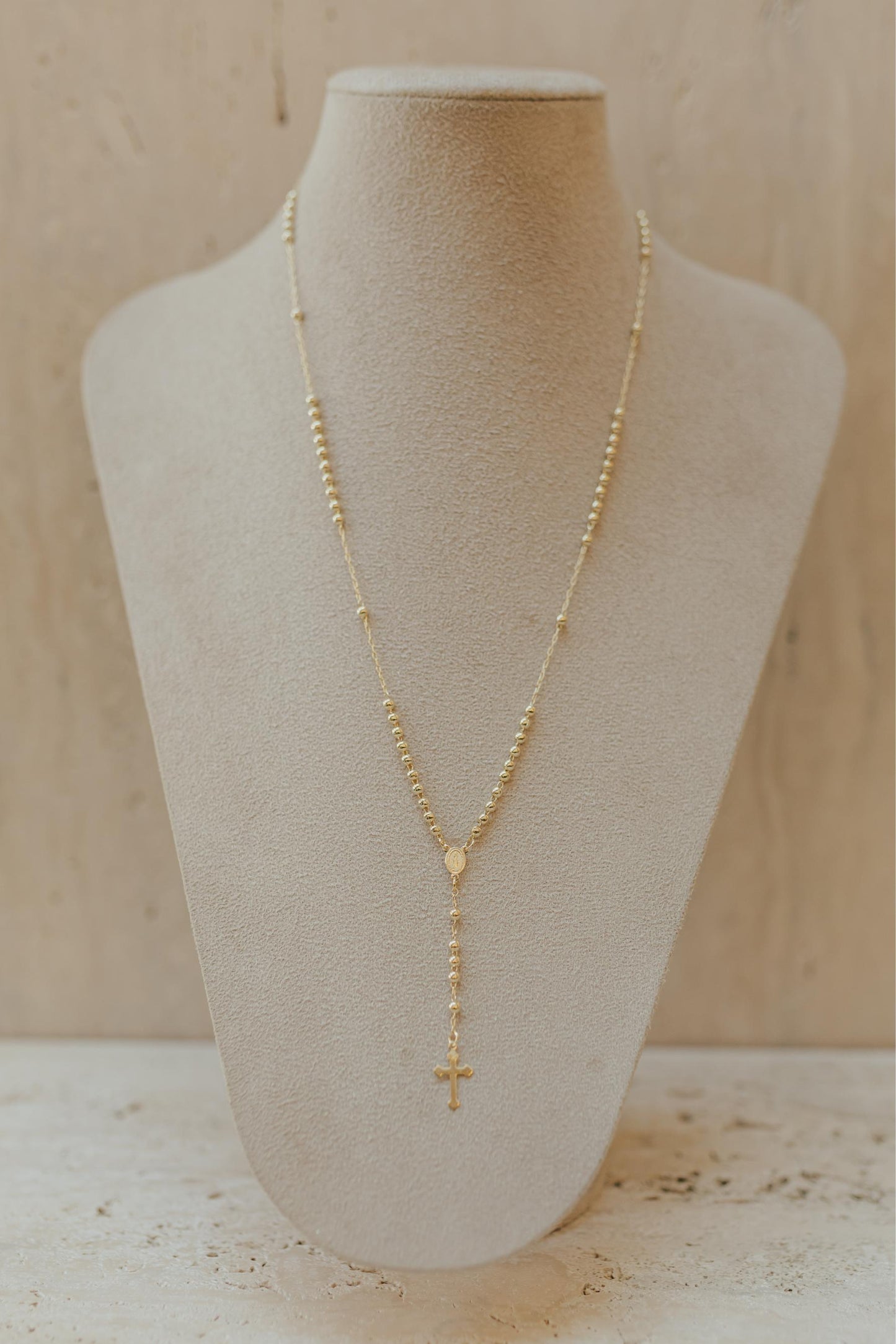 Colar Terço Tradicional Nossa Senhora das Graças Dourado