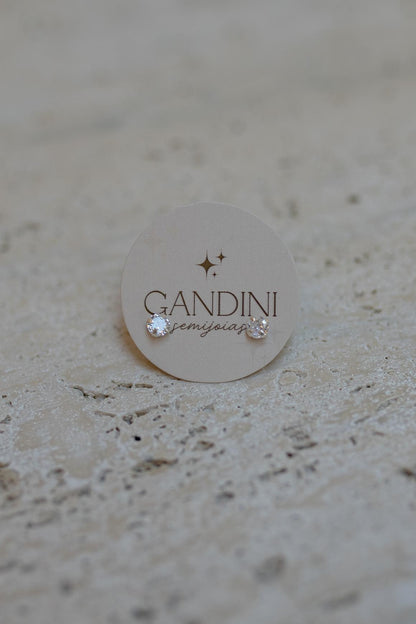 Brinco 5mm Ponto de Luz Prata 925