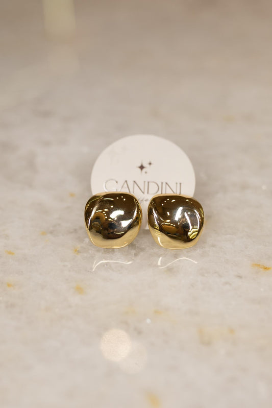 Brinco Orgânico Liso Dourado