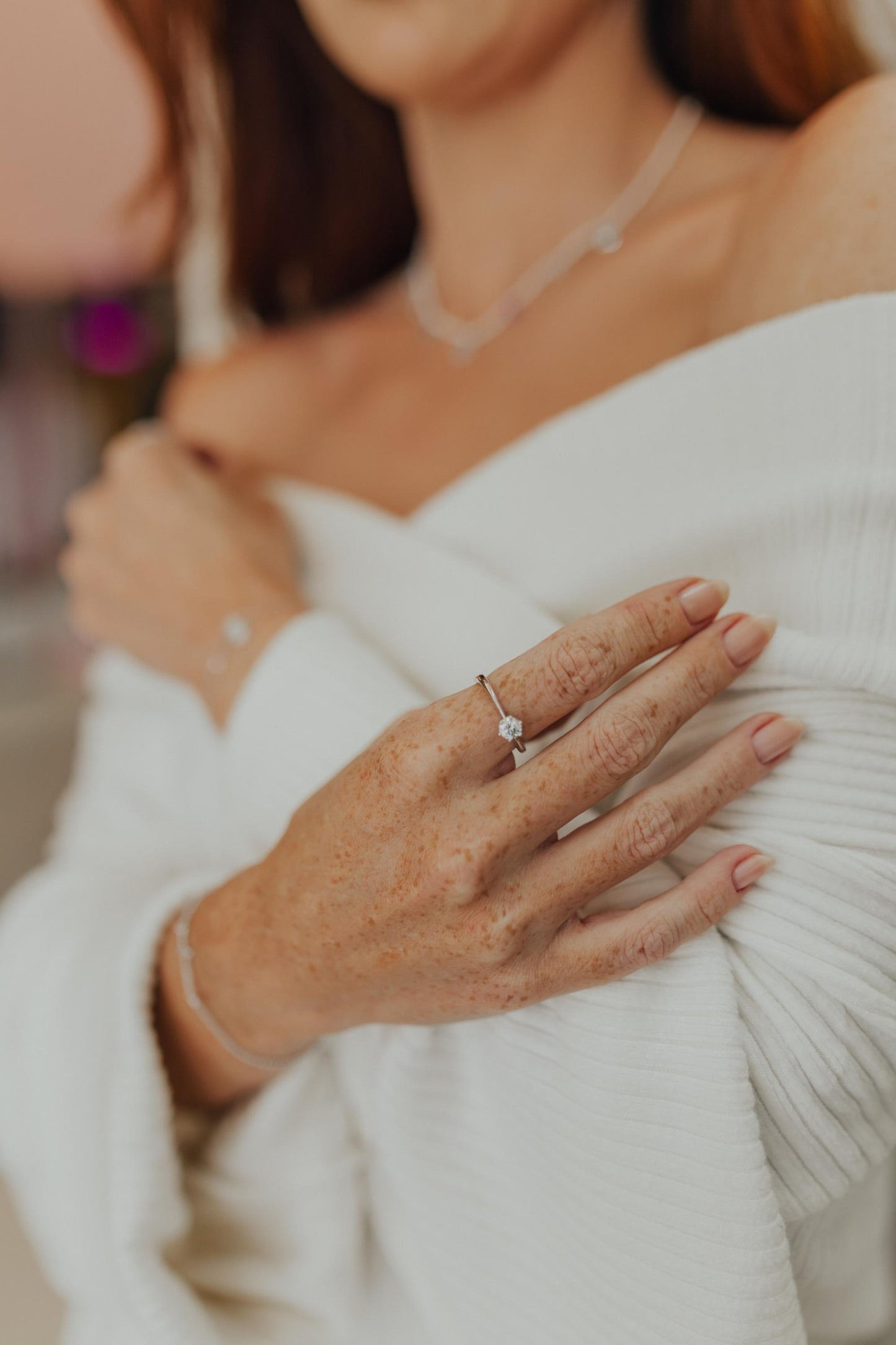 Anel Solitário 5mm Moissanite Prata 925 Ródio Branco