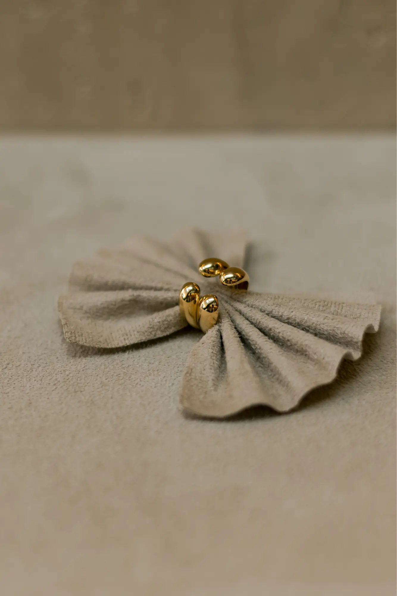 Anel Ajustável Duplo Esferas Duo Dourado