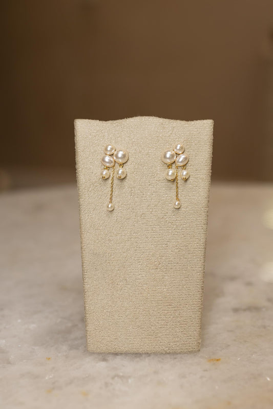Brinco Mix de Pérolas Dourado