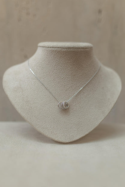 Colar Prata 925 Elos Moissanite Ródio Branco