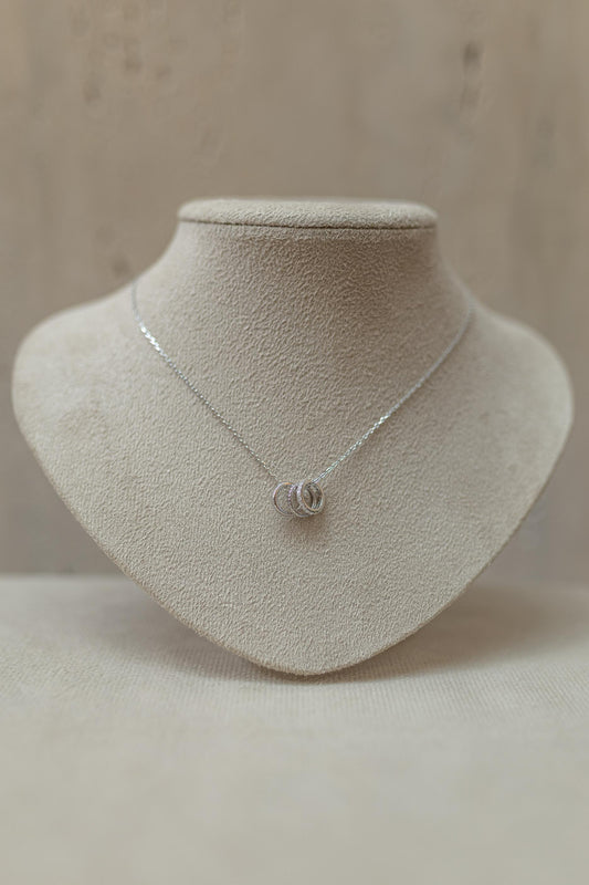 Colar Prata 925 Elos Moissanite Ródio Branco