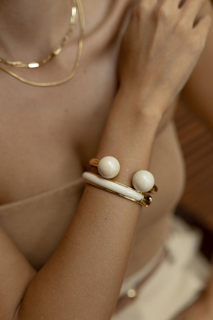 Bracelete Off White Dourado