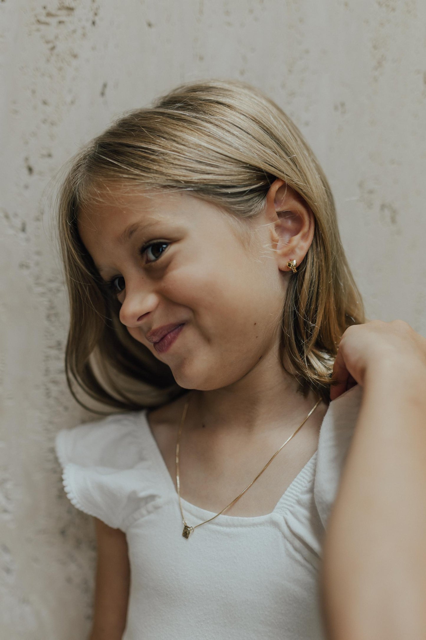 Colar Escapulário Infantil Clássico Dourado