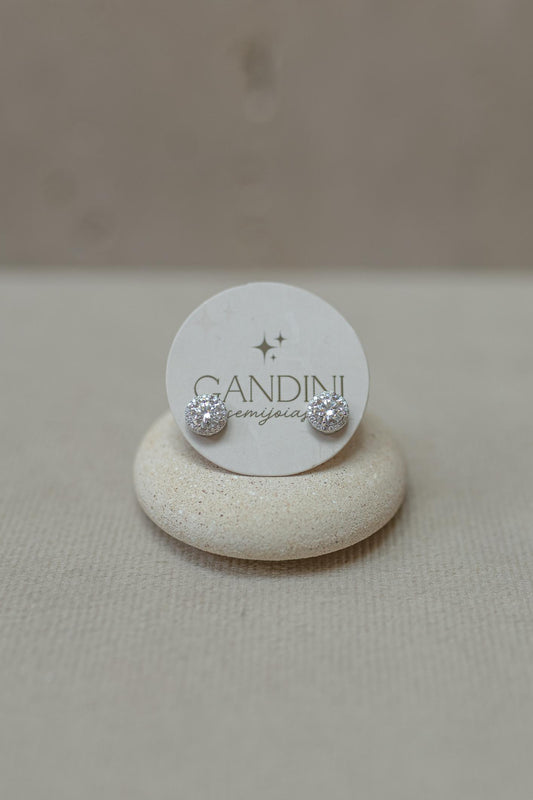 Brinco Princesa Moissanite Prata 925 Ródio Branco