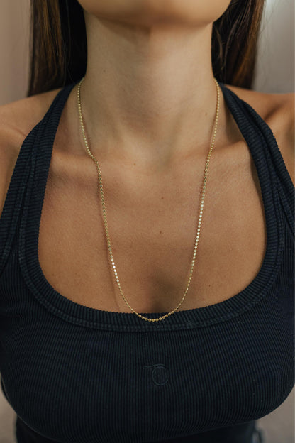Colar Longo Chapinhas Diamantadas Dourado