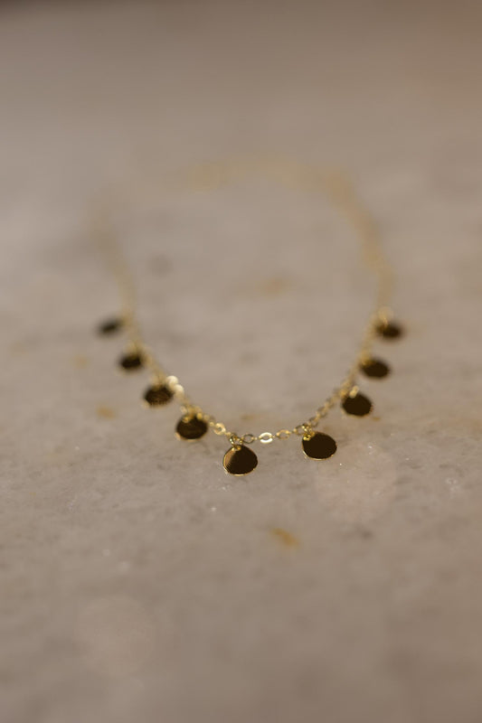 Colar Choker Medalha Oval Dourado