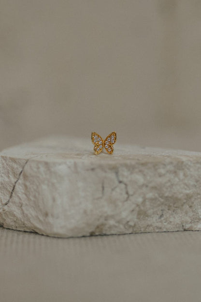 Piercing Hélix Borboleta Cravejada