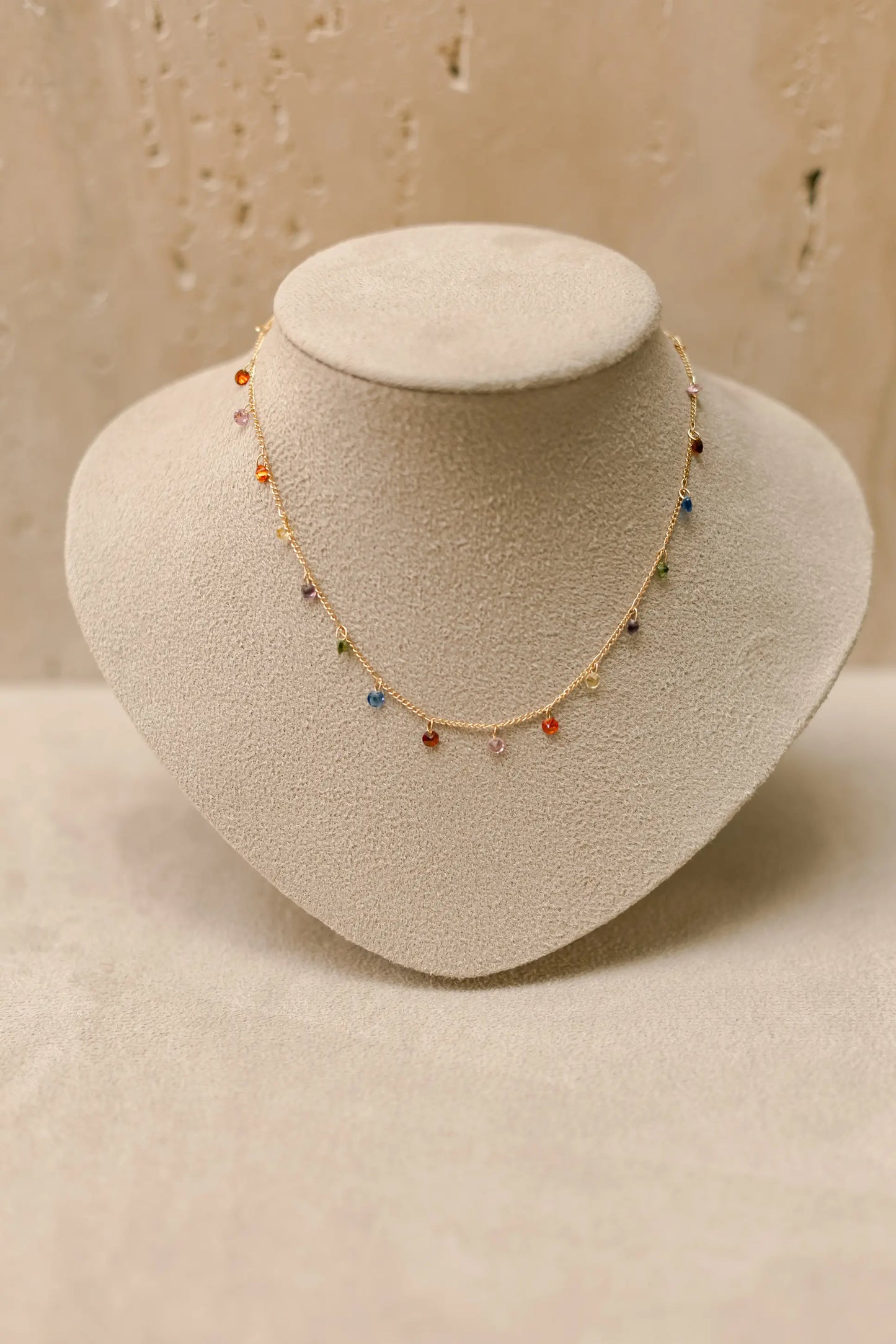 Choker com Zircônias Rainbow Ouro