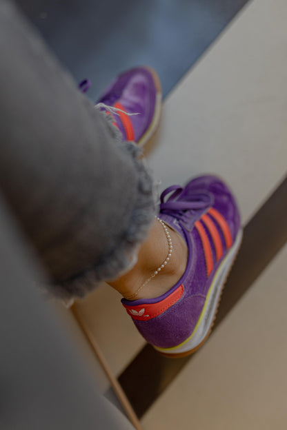 Tornozeleira de Pérolas Dourado