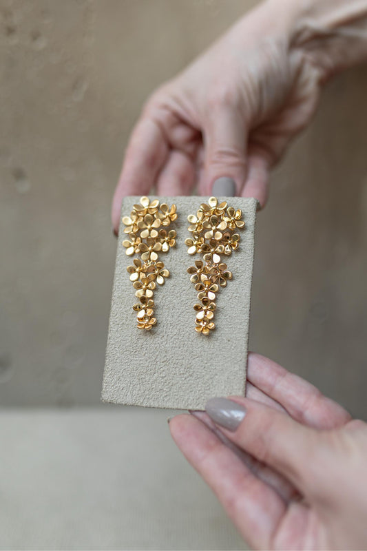 Brinco Flores Dourado